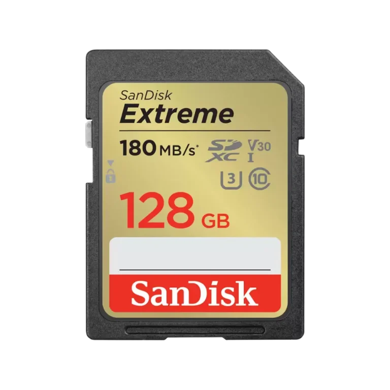 כרטיס זיכרון S.D EX 4K 180S V30 מבית SANDISK בנפח GB 128