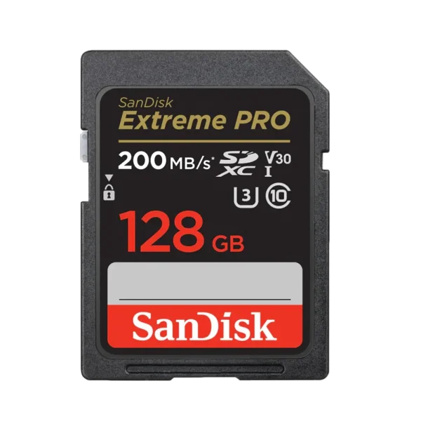 כרטיס זיכרון S.D EX PRO 4K 200S V30 מבית SANDISK בנפח GB128
