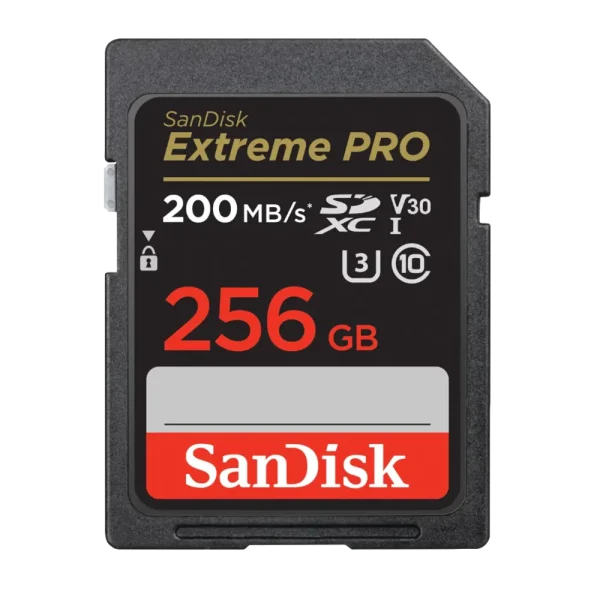 כרטיס זיכרון S.D EX PRO 4K 200S מבית SANDISK בנפח GB256