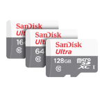 באנדל 3 כרטיסי זיכרון Ultra® microSDHC 32+64+128GB מבית SANDISK