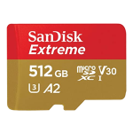 כרטיס זיכרון S.D EX MICRO 4K 190S מבית SANDISK בנפח 512GB