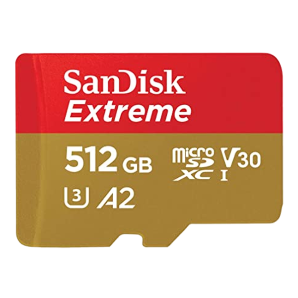 כרטיס זיכרון S.D EX MICRO 4K 190S מבית SANDISK בנפח 512GB