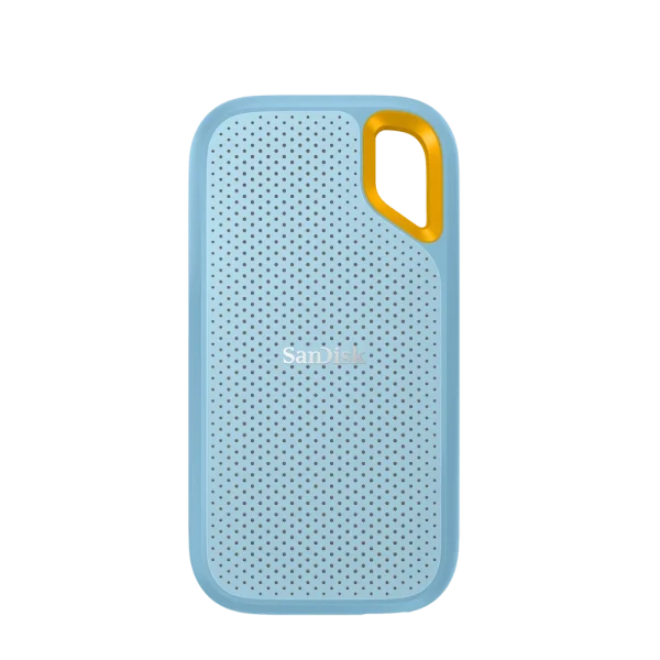 כונן חיצוני דגם Extreme Portable SSD בנפח 1TB בצבע תכלת מבית SanDisk
