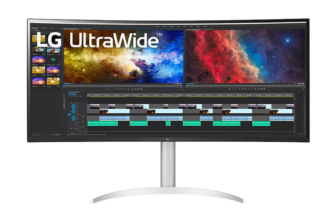 מסך מחשב "38 קעור UltraWide QHD IPS עם USB Type C תומך FreeSync תוצרת LG דגם: 38WP85CP-W