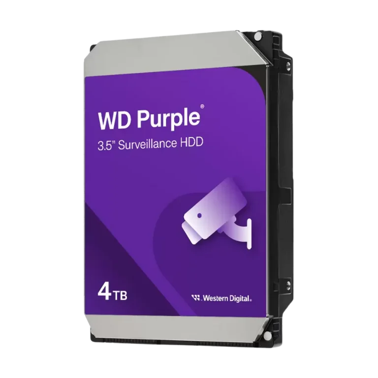 כונן קשיח פנימי WD Purple 4TB למערכות אבטחה מבית Western Digital