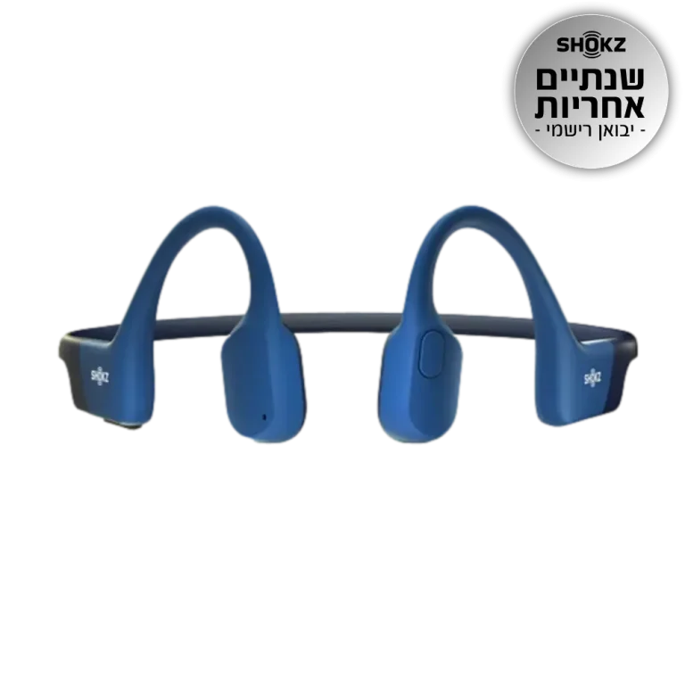 אוזניות ספורט אלחוטיות OPENRUN SHOKZ בצבע כחול