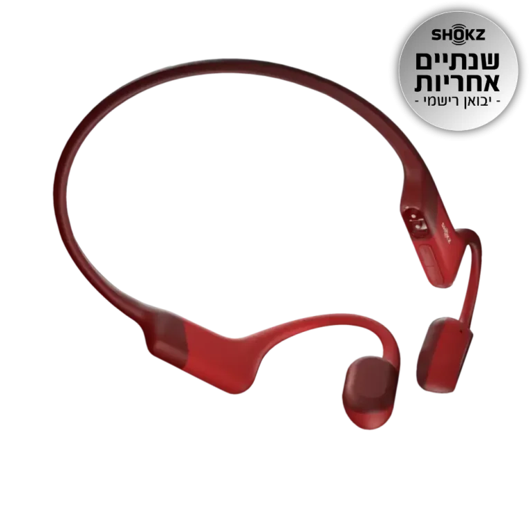 אוזניות ספורט אלחוטיות OPENRUN SHOKZ בצבע אדום