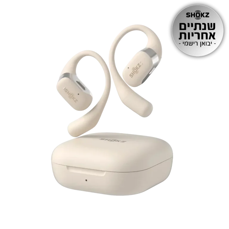 אוזניות  SHOKZ OPENFIT OPEN-EAR בז'