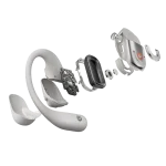 אוזניות אלחוטיות +Shokz OPENFIT 2 אפור