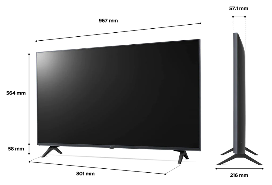טלוויזיה "43 חכמה LG UHD ברזולוציית 4K דגם: 43UQ80006LD - תמונה נוספת