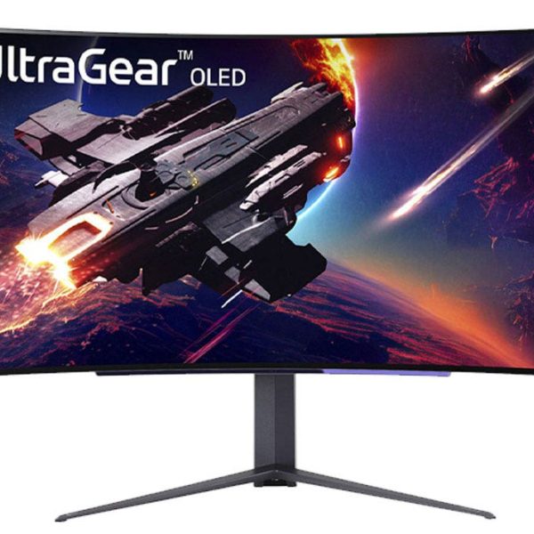מסך מחשב גיימינג קעור מקצועי "44.5 UltraGear OLED 240Hz ברזולוציית WQHD תוצרת LG דגם 45GR95QE-B