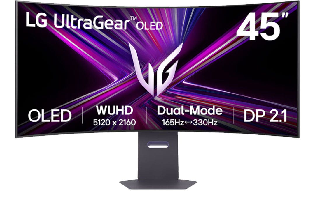 מסך מחשב "45 UltraGear™ OLED 5K2K תוצרת LG דגם: 45GX950A-B