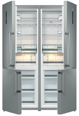 מקרר 2 דלתות gorenje מקפיא תחתון 329 ליטר בצבע נירוסטה דגם NRC6193SXL5