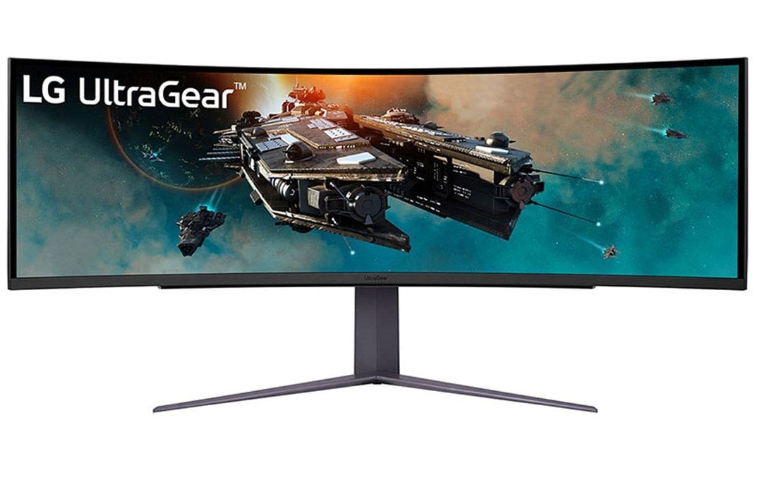 מסך מחשב גיימינג מקצועי קעור "49 UltraGear™ Dual QHD תוצרת LG דגם: 49GR85DC-B