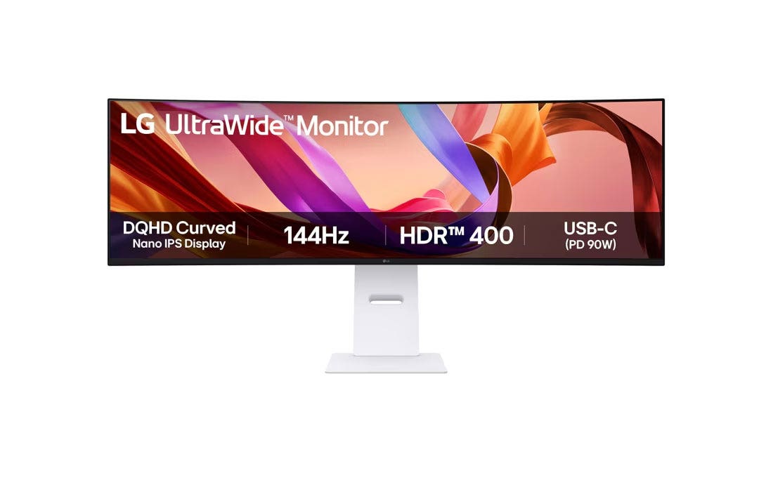 מסך מחשב קעור ''49 UltraWide Dual QHD Nano IPS תוצרת LG דגם: 49U950A-W