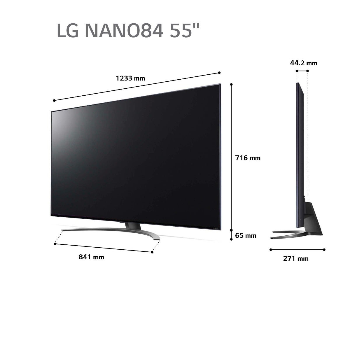 טלוויזיה "55 חכמה LG NANO CELL ברזולוציית 4K דגם: 55NANO846QA - תמונה נוספת
