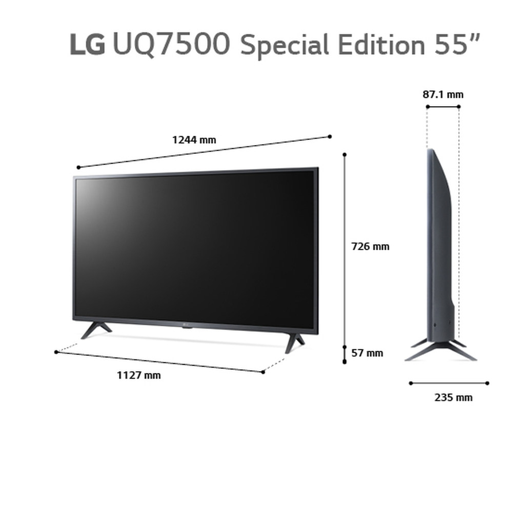 טלוויזיה "55 חכמה LG UHD ברזולוציית 4K דגם: 55UQ75006LG - תמונה נוספת