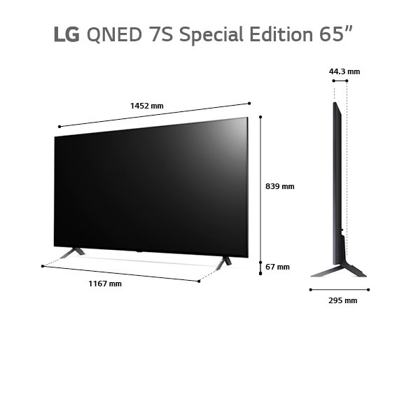 טלוויזיה "65 חכמה LG QNED & NANO CELL Special Edition ברזולוציית 4K דגם: 65QNED7S6QA - תמונה נוספת