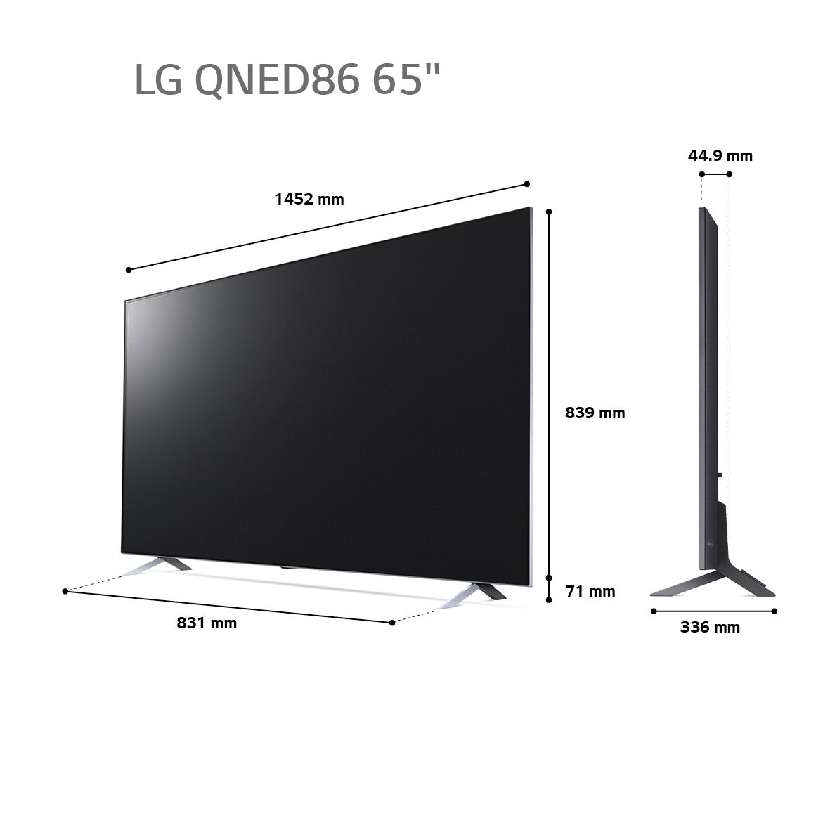 טלוויזיה "65 חכמה LG QNED ברזולוציית 4K דגם: 65QNED866QA - תמונה נוספת