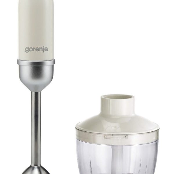 בלנדר מוט כולל קוצץ בצבע שמנת gorenje בעיצוב רטרו דגם HBX603RL
