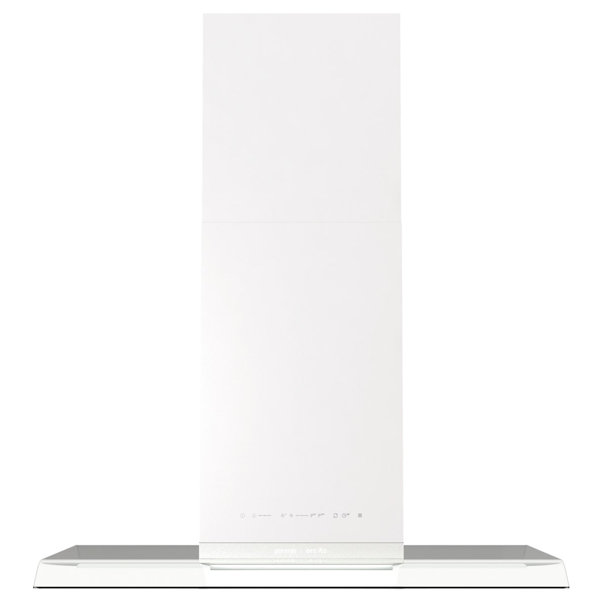 קולט אדים תקרתי gorenje בצבע לבן בשילוב זכוכית דגם IHGC963ORAW