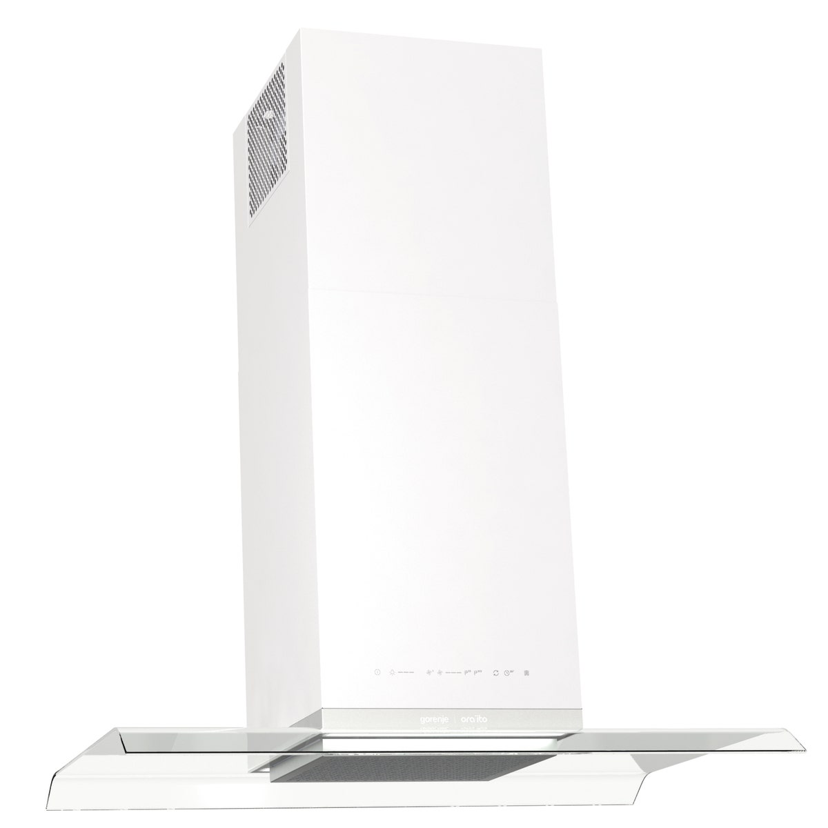 קולט אדים תקרתי gorenje בצבע לבן בשילוב זכוכית דגם IHGC963ORAW - תמונה נוספת
