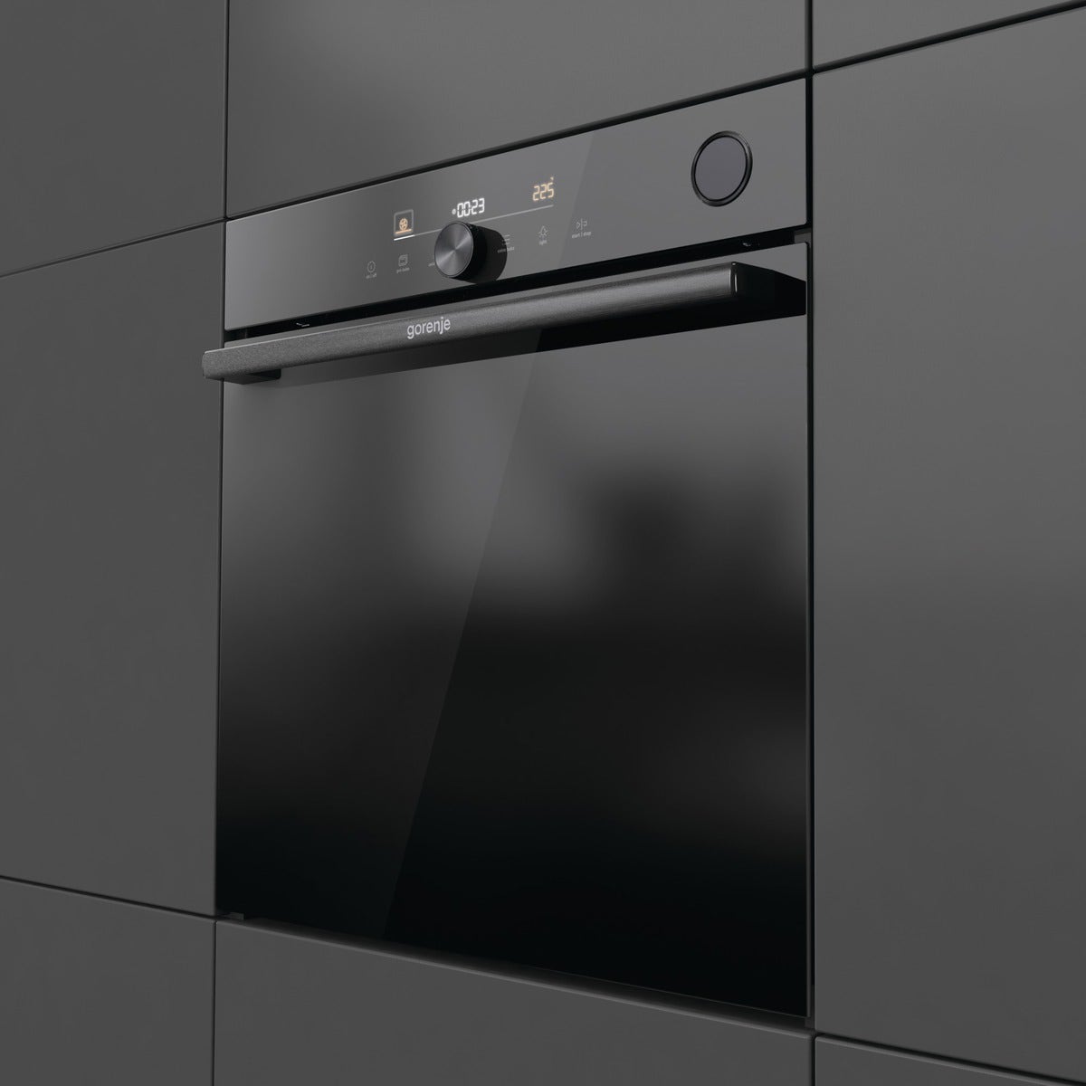 תנור בנוי gorenje בגימור נירוסטה שחורה 60 ס"מ דגם BSA6747DGWI - תמונה נוספת