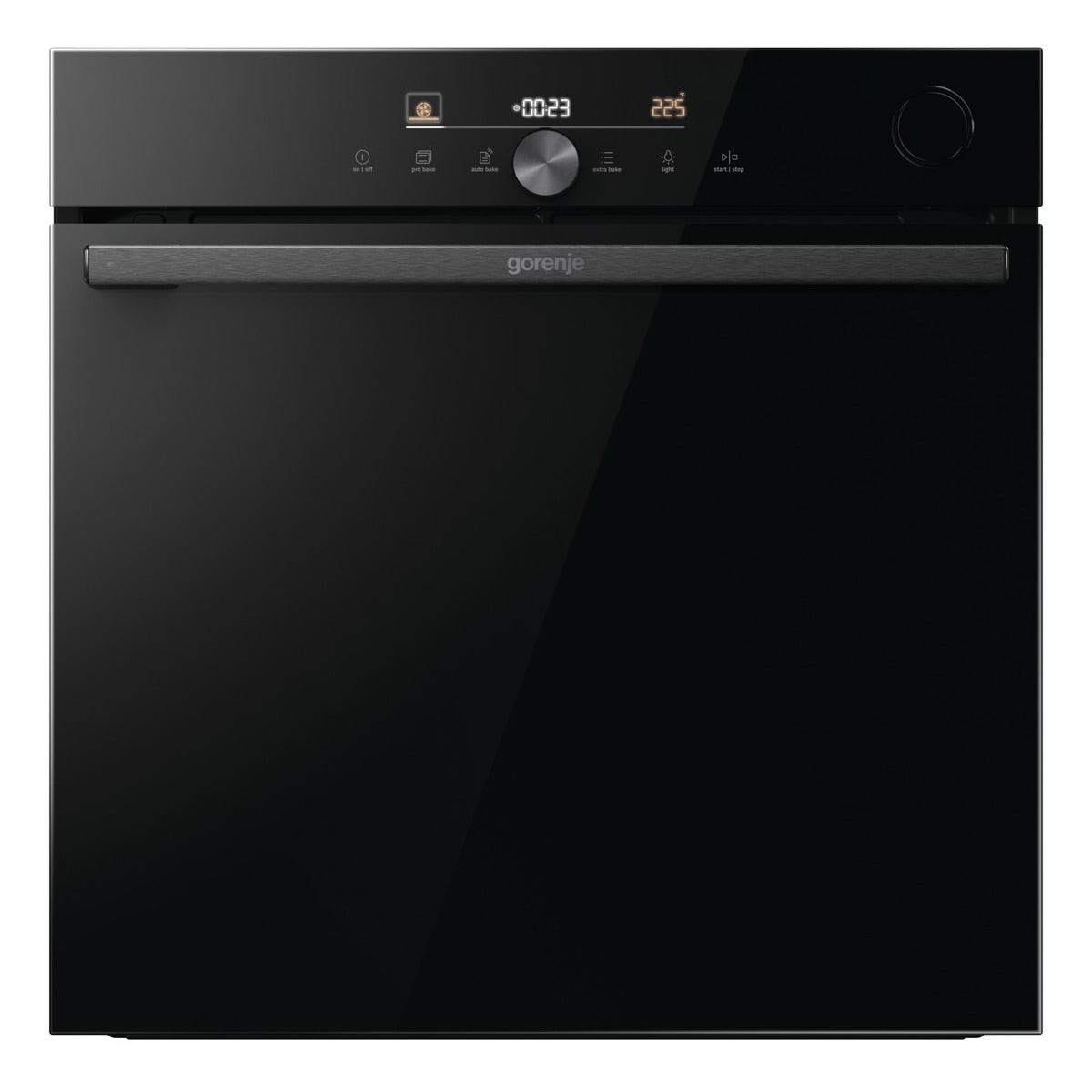 תנור בנוי gorenje בגימור נירוסטה שחורה 60 ס"מ דגם BSA6747DGWI