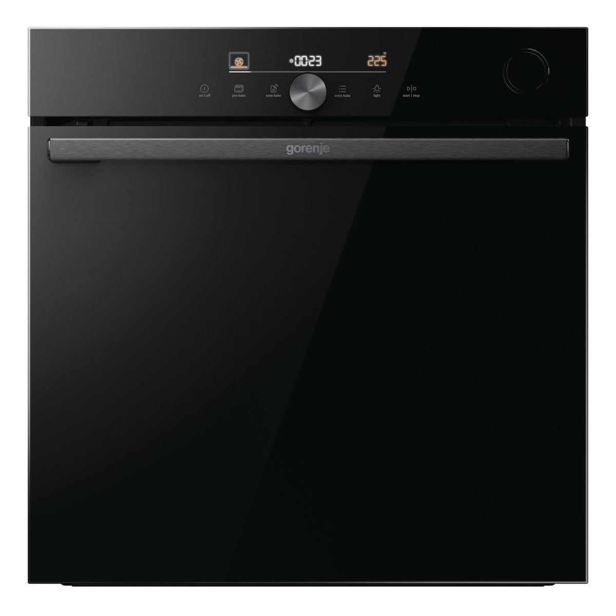 תנור בנוי פירולטי gorenje בגימור זכוכית שחורה 60 ס"מ דגם BPSA6747DGWI