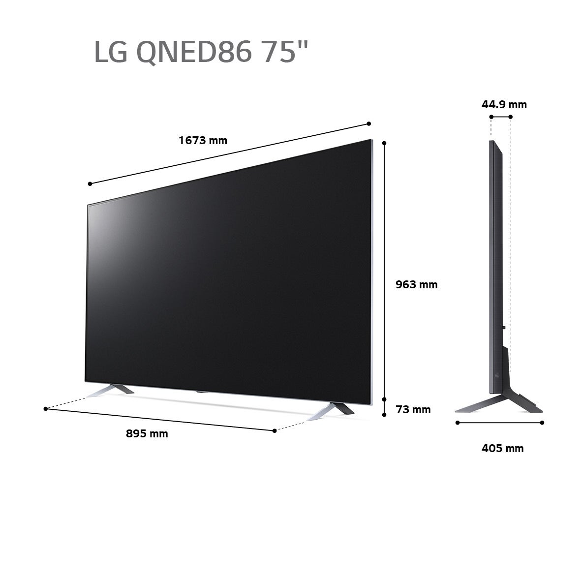טלוויזיה "75 חכמה LG QNED ברזולוציית 4K דגם: 75QNED866QA - תמונה נוספת
