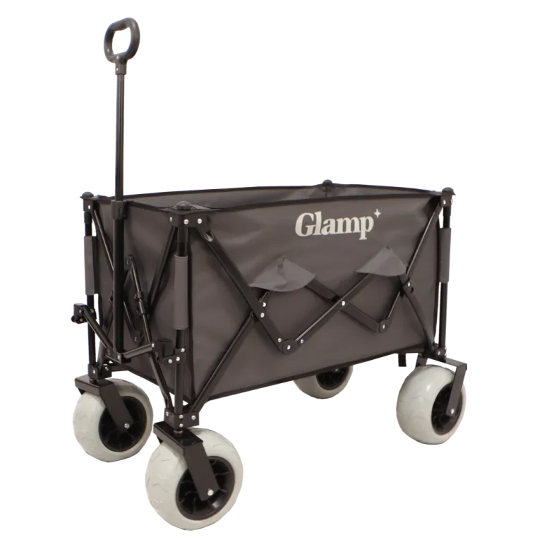 עגלת קמפינג מתקפלת בצבע אפור מבית GLAMP