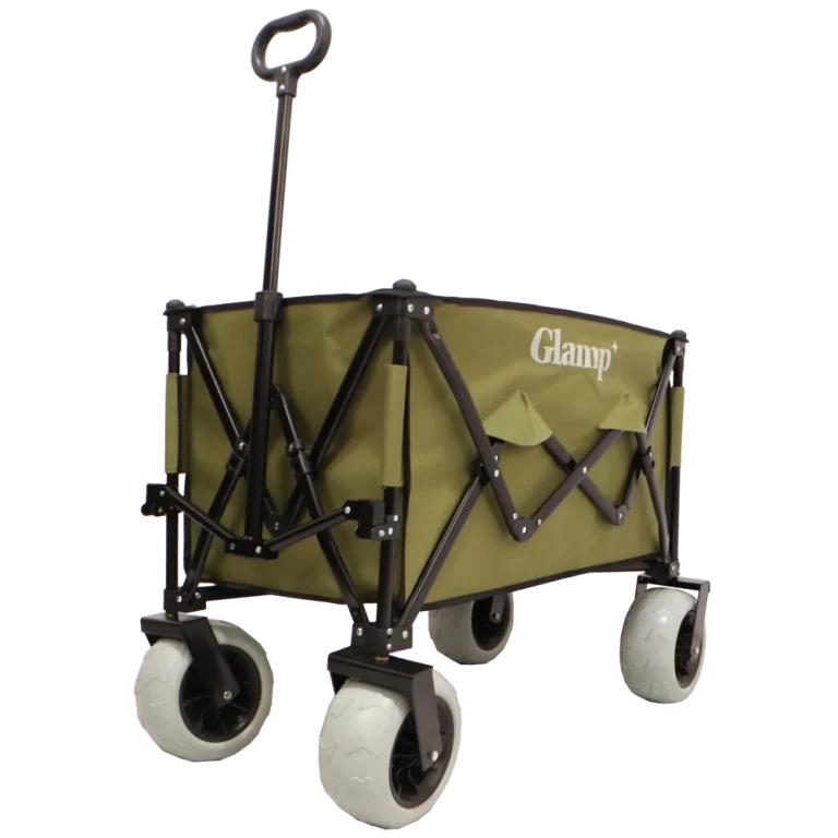 עגלת קמפינג מתקפלת בצבע ירוק מבית GLAMP