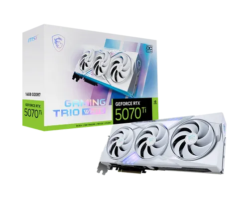 כרטיס מסך RTX 5070 Ti 16G GAMING TRIO OC WHITE MSI