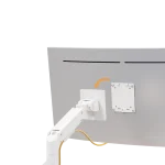 זרוע שולחנית לשני מסכים גדולים עד 49" – דגם LDT69-C024UCP White LUMI