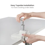 זרוע שולחנית לשני מסכים גדולים עד 49" – דגם LDT69-C024UCP White LUMI