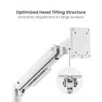 זרוע שולחנית לשני מסכים גדולים עד 49" – דגם LDT69-C024UCP White LUMI