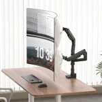 זרוע שולחנית לשני מסכים גדולים עד 49" – דגם LDT69-C024UCP Black LUMI