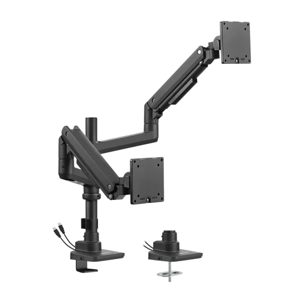 זרוע שולחנית לשני מסכים גדולים עד 49" – דגם LDT69-C024UCP Black LUMI