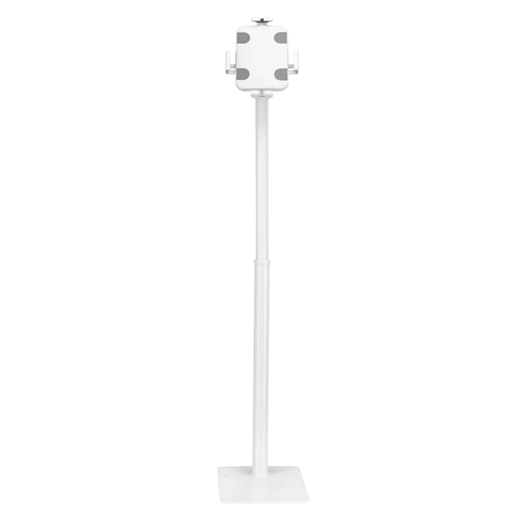מעמד טאבלט רצפתי LUMI PAD33-01 לבן – פתרון מקצועי לתצוגה בטוחה