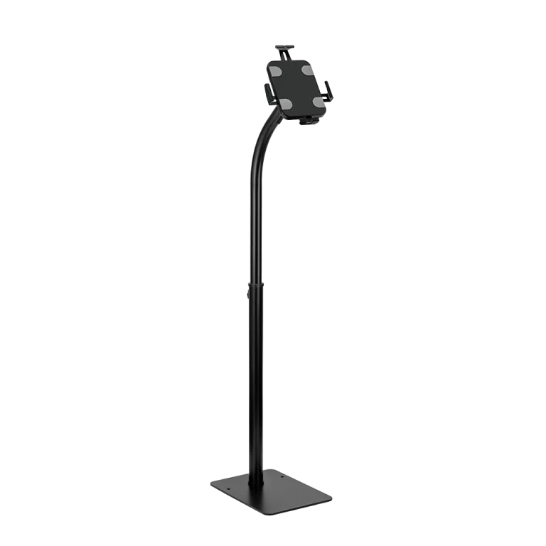מעמד טאבלט רצפתי LUMI PAD33-01 שחור – פתרון מקצועי לתצוגה בטוחה