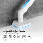 זרוע שולחנית גיימינג 17'-49' עם תאורת RGB דגם LDT85-C012L מבית LUMI