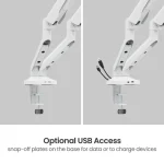 זרוע שולחנית למסך 17'-35' עם כניסת TYPE C+USB דגם LDT94-C024UCE מבית LUMI