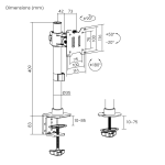 זרוע מתכווננת למסך מחשב עד 20' דגם LDT91‑C01 מבית LUMI