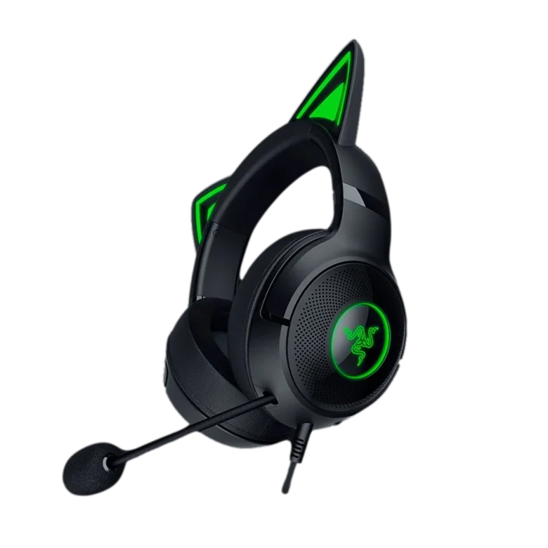 אוזניות חוט’ – RAZER KRAKEN KITTY V2 שחור