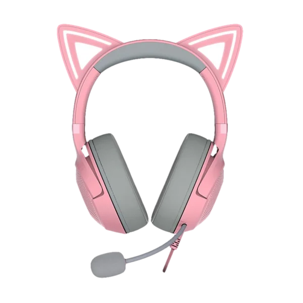אוזניות חוט’ – RAZER KRAKEN KITTY V2 ורוד