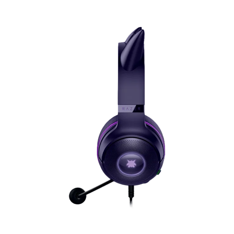 אוזניות גיימינג חוטיות דגם Kraken Kitty V2 Gengar Edition מבית Razer
