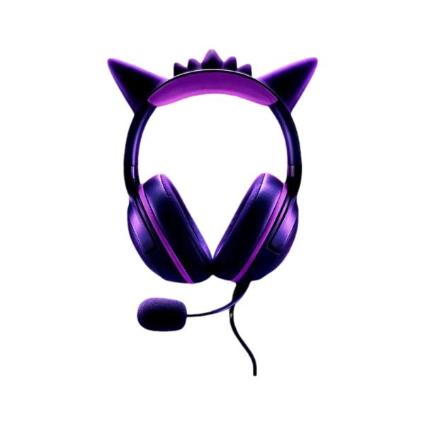 אוזניות גיימינג חוטיות דגם Kraken Kitty V2 Gengar Edition מבית Razer