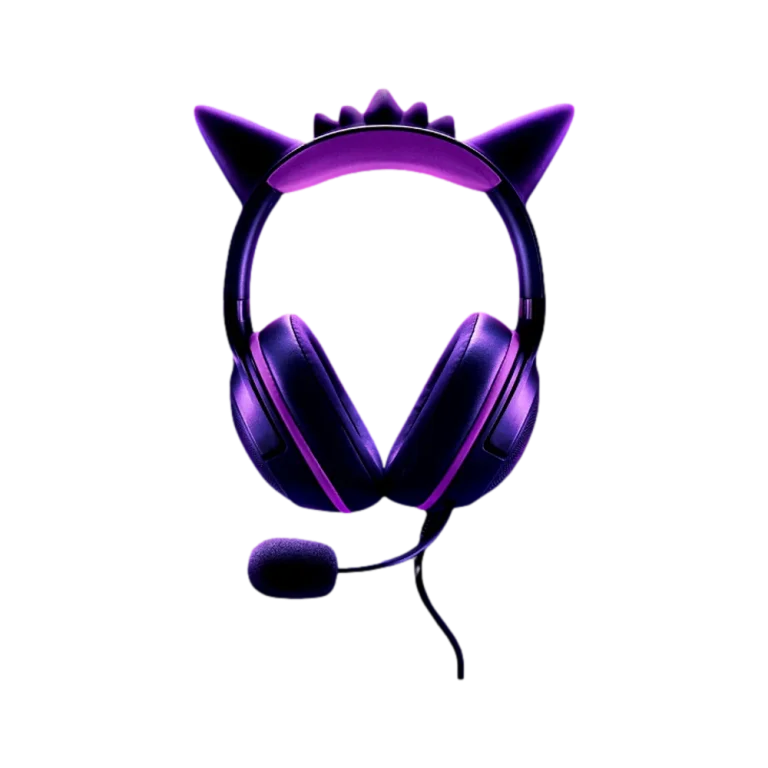 אוזניות גיימינג חוטיות דגם Kraken Kitty V2 Gengar Edition מבית Razer