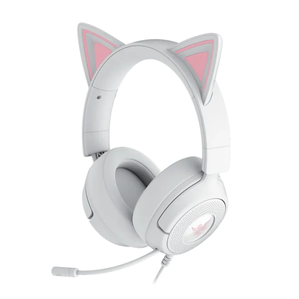 אוזניות גיימינג חוטיות דגם Kraken Kitty V3 X בצבע לבן מבית Razer