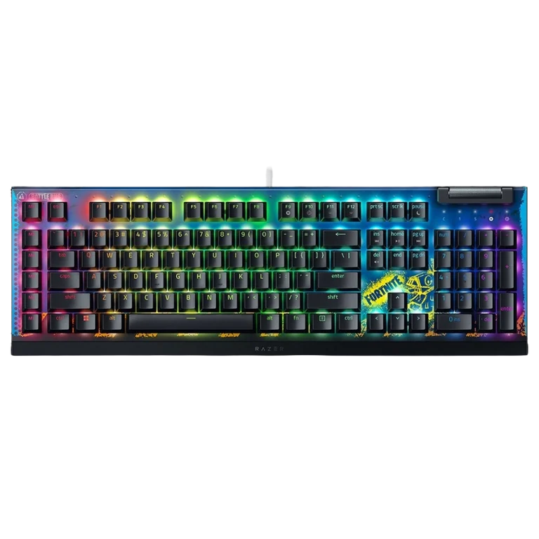RAZER BLACKWIDOW V4 X FORTNITE – מקלדת גיימינג מכנית